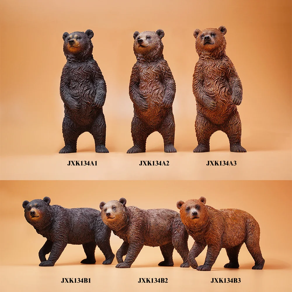 

JXK JXK134 1/6 Scale Cute Little Brown Bear Funny Animal 2 Postures Statue Model for 12in Action Figure Scene Accessories