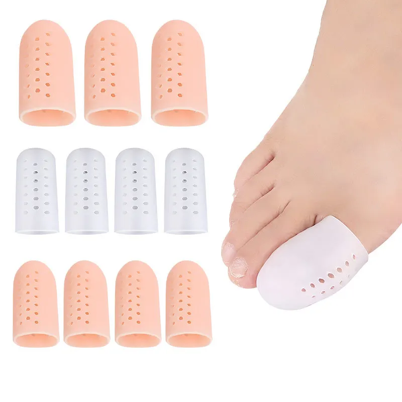 

2PCS Toe Protectors Anti-abrasion protective gear silicone toe protector BreathableComfort Easy on/off finger cover