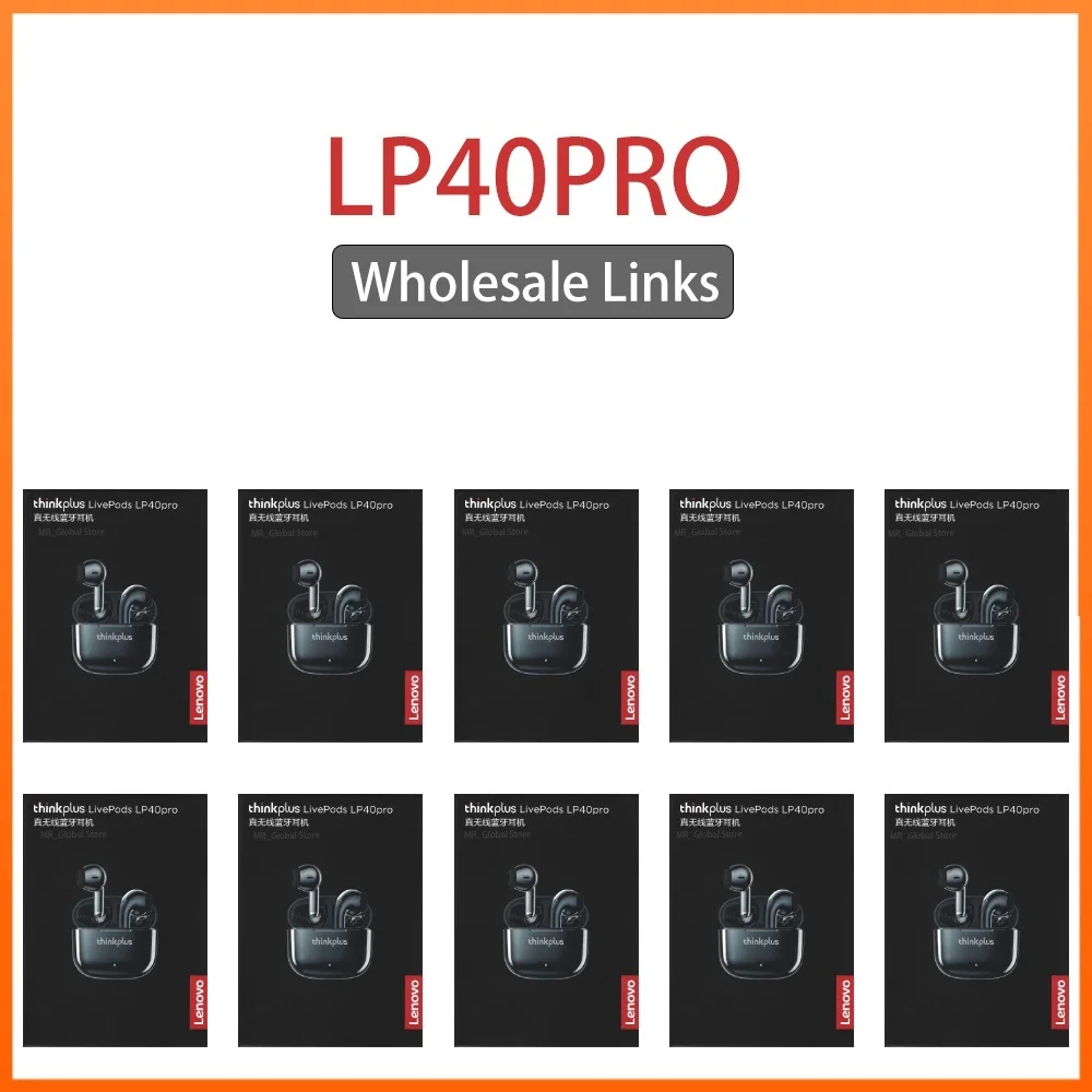 

LP40 Pro TWS Earphones Wireless Bluetooth 5.1 Sport Noise Reduction Headphones Touch Control 250mAH 2023 New