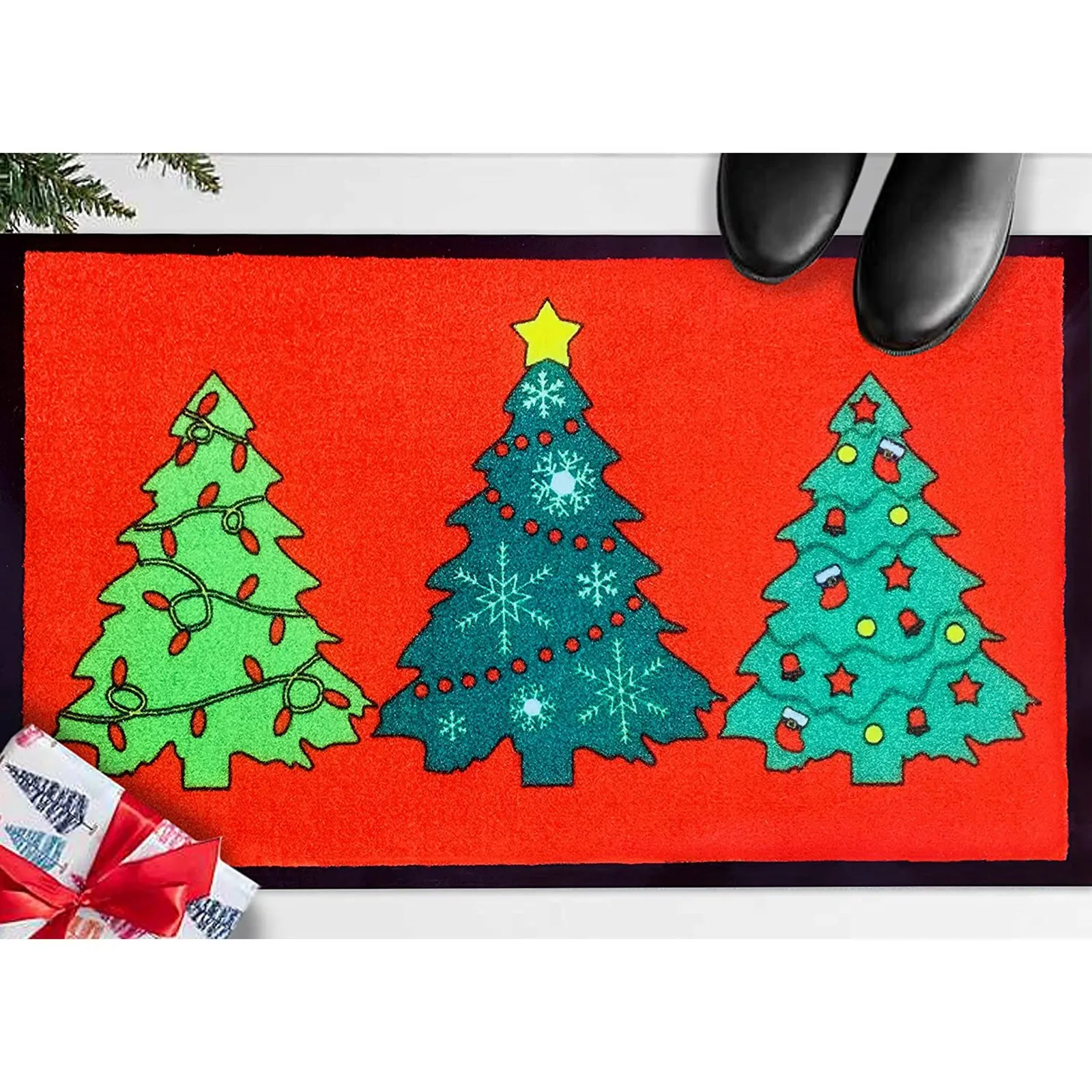 

Christmas Welcome Mats Outdoor Christmas Door Mat Outdoor Christmas Tree Red Mat Christmas Floor Mat Bathroom Living Room