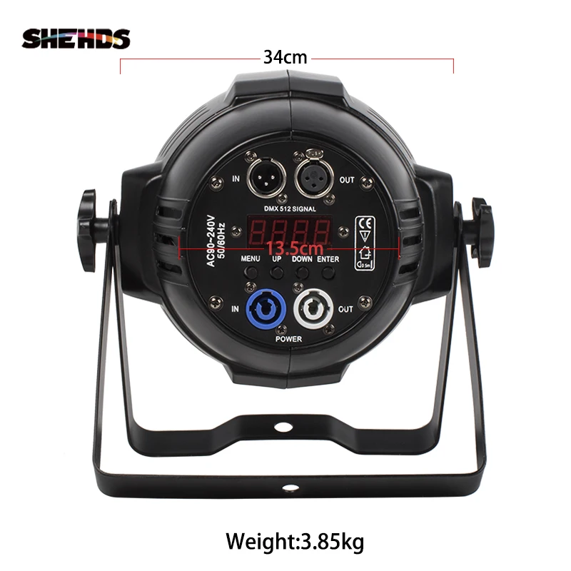 SHEHDS светодиодный зум Par 18x12 Вт RGBW/18x18 RGBWA + УФ-свет в алюминиевом DMX 512 сценический