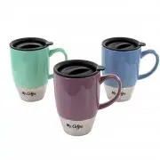 

Couplet Pastel 3 Piece 15 Ounce Stoneware and Stainless Steel Travel Cups in Assorted Colors