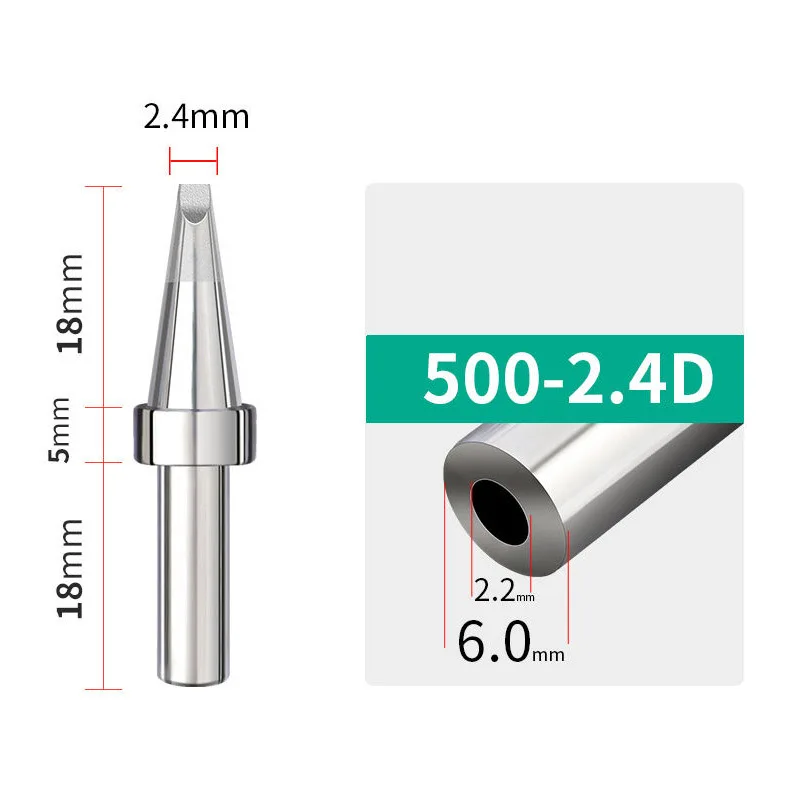 

Паяльник 150 Вт, медное жало, высокочастотный припой 2,4D/K, головка 5D/8D, серия 500, бессвинцовая станция 205H, аксессуар для внутреннего нагрева