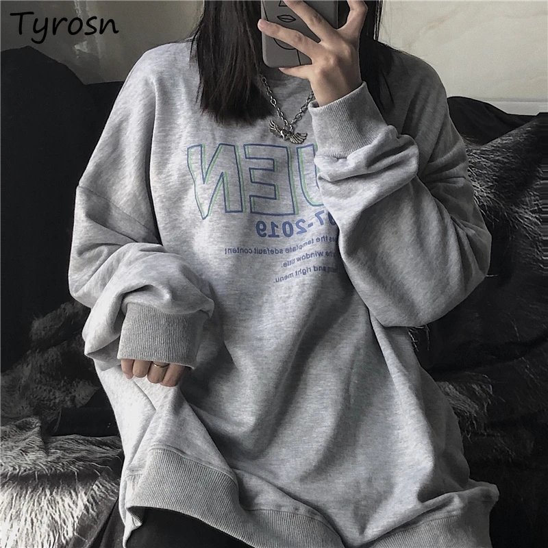 Женские толстовки без капюшона в стиле Харадзюку одежда хип-хоп корейские модные