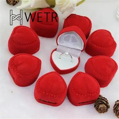 

Новые популярные высокое качество 10 шт. Романтический для упаковки ювелирных изделий, кольцо с сердцем красного цвета подарок Коробки пост...