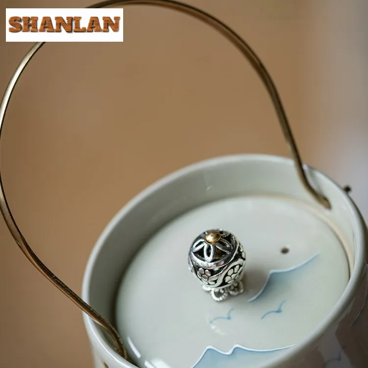 Чайный набор в стиле ретро с пепельницей подъемный чайник лучом 1 2 чашки