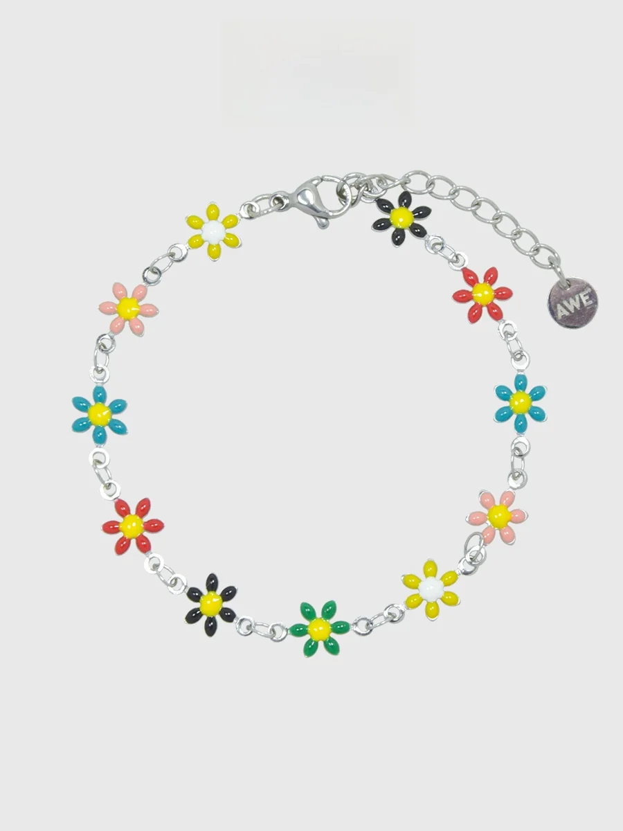 AWE Drop Glaze браслет с цветком ромашки летняя одежда дофамина красивый студенческий