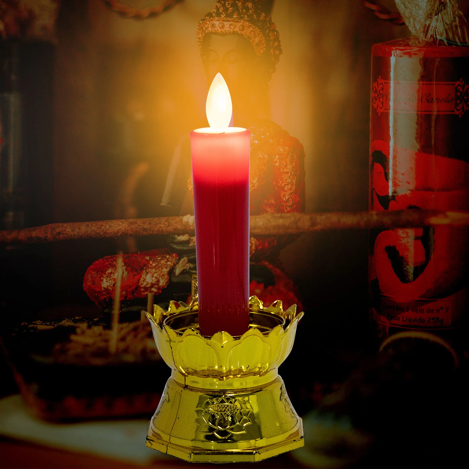 2 шт. световые свечи держатель для чайных свечей пластиковые огни лотоса