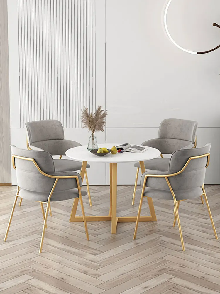 

Luxury dining chair home chair sedentary comfortable Nordic online celebrity nail salon makeup chair restaurant milk tea shop ar