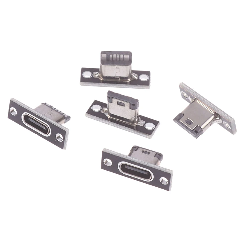 5 шт. Новый USB 3.1 Тип C разъем с винтовой фиксирующей пластиной 2 контакта 4