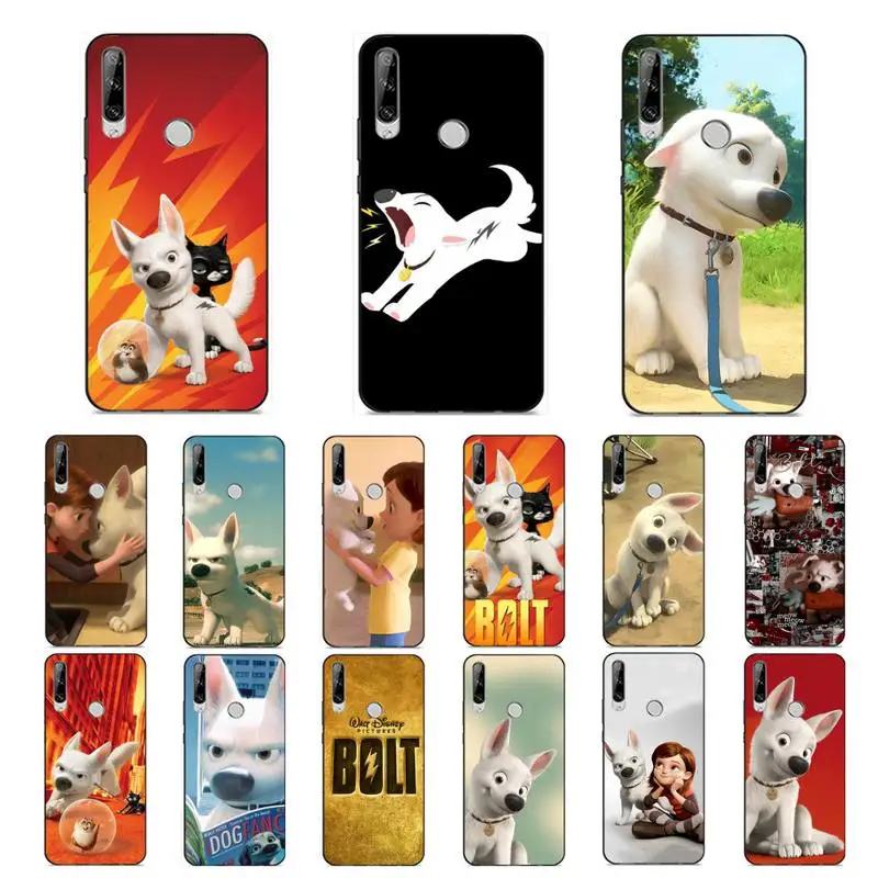 

Disney Bolt Black Phone Case for Huawei Y 6 9 7 5 8s prime 2019 2018 enjoy 7 plus