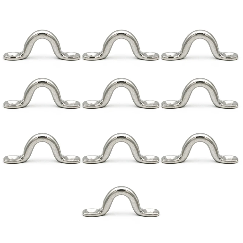 

Bimini Boat Top Pad Eye Deck Tie Down Anchor Point Footman's Loop 10 Pack GTWS