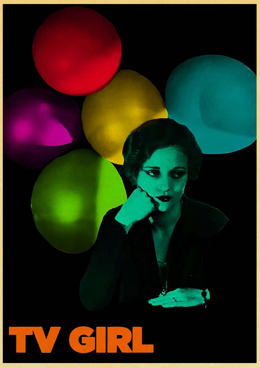 TV Girl постер ностальгия Harajuku печать на крафтовой бумаге украшение для салона