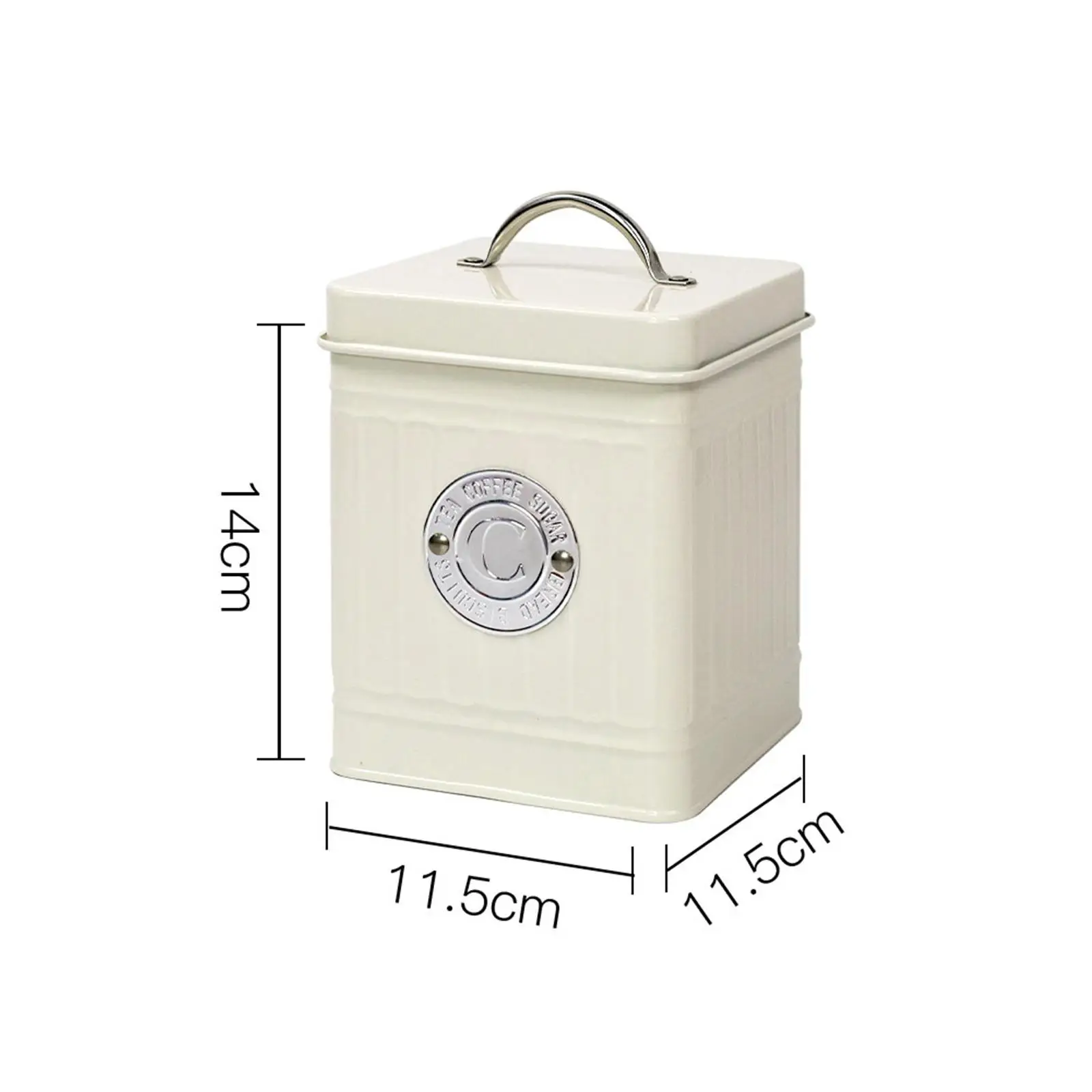 

3 Pieces Kitchen Counter Canister Set 4.53x4.53x5.51inch Square Box Vintage Canisters Farmhouse Decor for Restaurant Livingroom