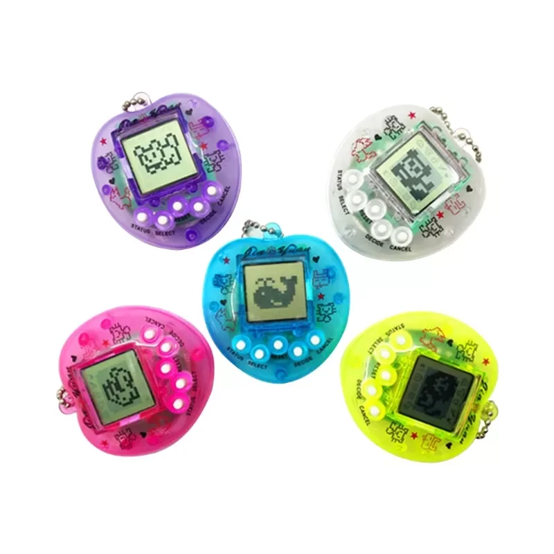 

Heart Shape LCD Virtual Digital Pet Electronic Game Machine With Keychain