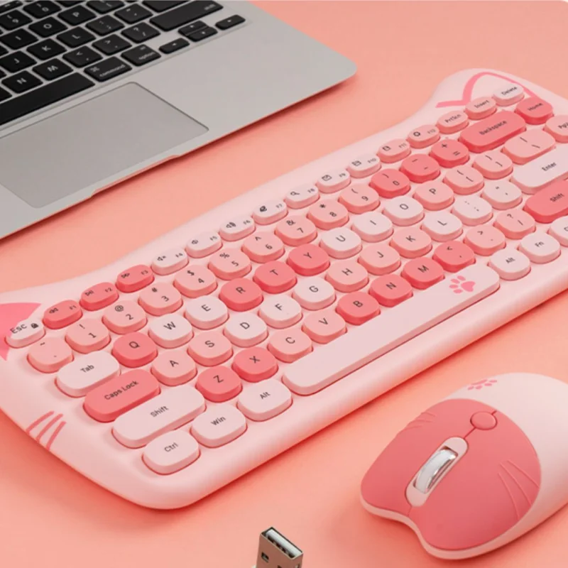 

Набор беспроводных мини-мышей и клавиатуры, комплект для геймеров, игровой ПК, ноутбука, клавиатуры, беспроводные s-образные комбинированны...