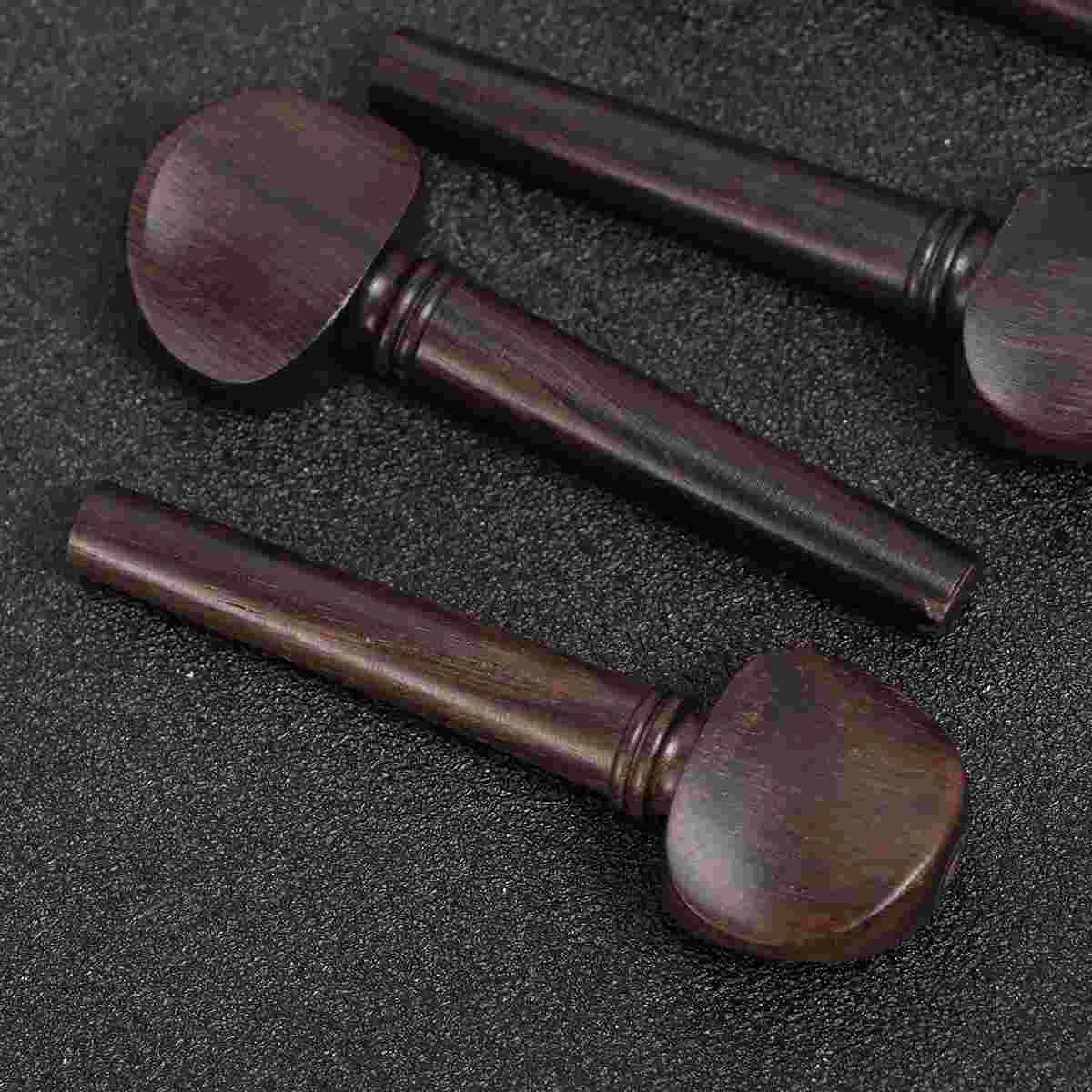 

4PCS Ebony Wood Violin Tuning Pegs String Instrument Accessories for Fiddler Replacement (4/4)