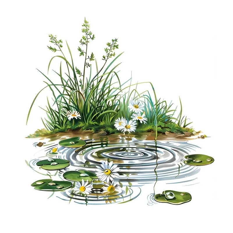 

Наклейка для унитаза "Трава и хризантема"