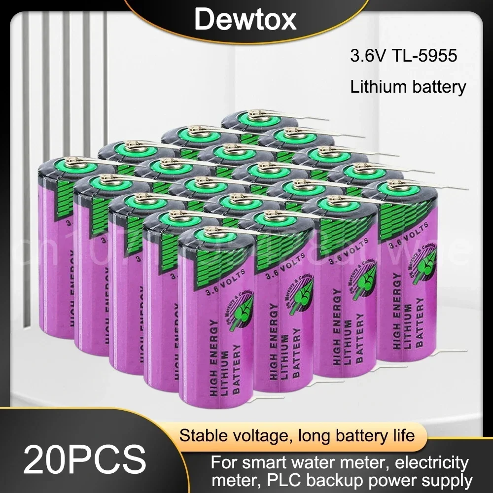 20 шт. TL-5955 SL-761 14335 2/3AA 3 6 В 1650 мАч с ножкой литиевая батарея для ПЛК станка ЧПУ