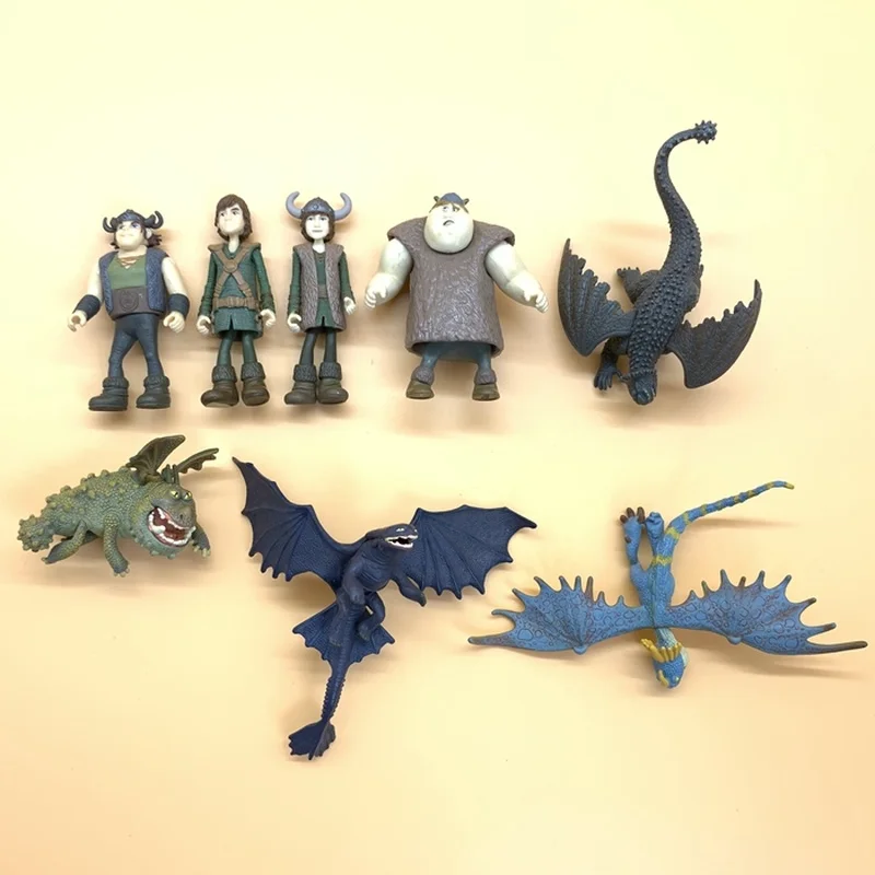 

Genuine Bulk Train Your Dragon Anime Figure Dinosaur Toothless Night Fury Action Figures Model Ornament Kids Toys