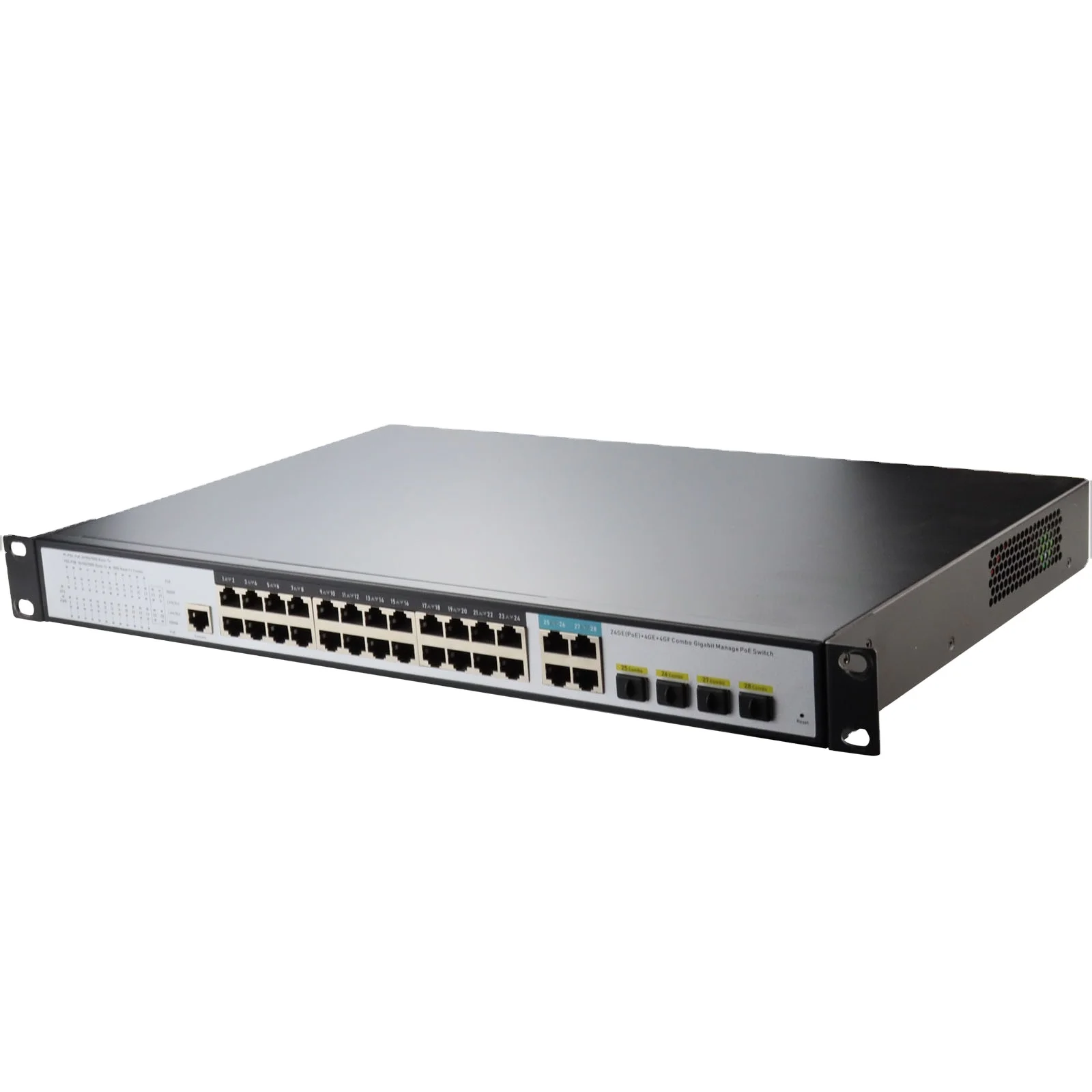 

Commercial L2+ 24-Port 10 100 1000T 802.3at PoE To 4-Port Gigabit TP/SFP Combo Managed Switch