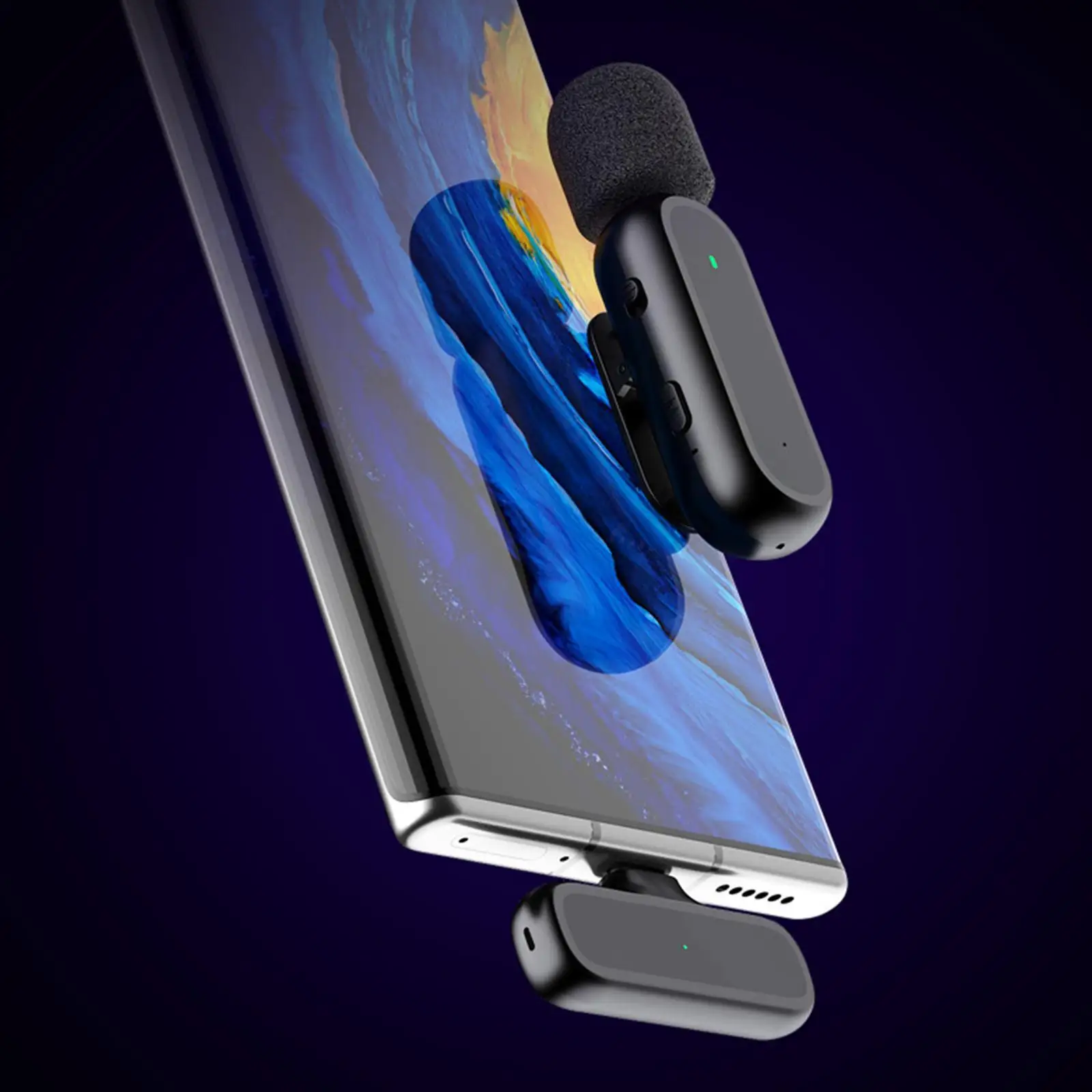 Беспроводной петличный микрофон DSP для видеоблогеров Tiktok Live Stream 1-микрофон