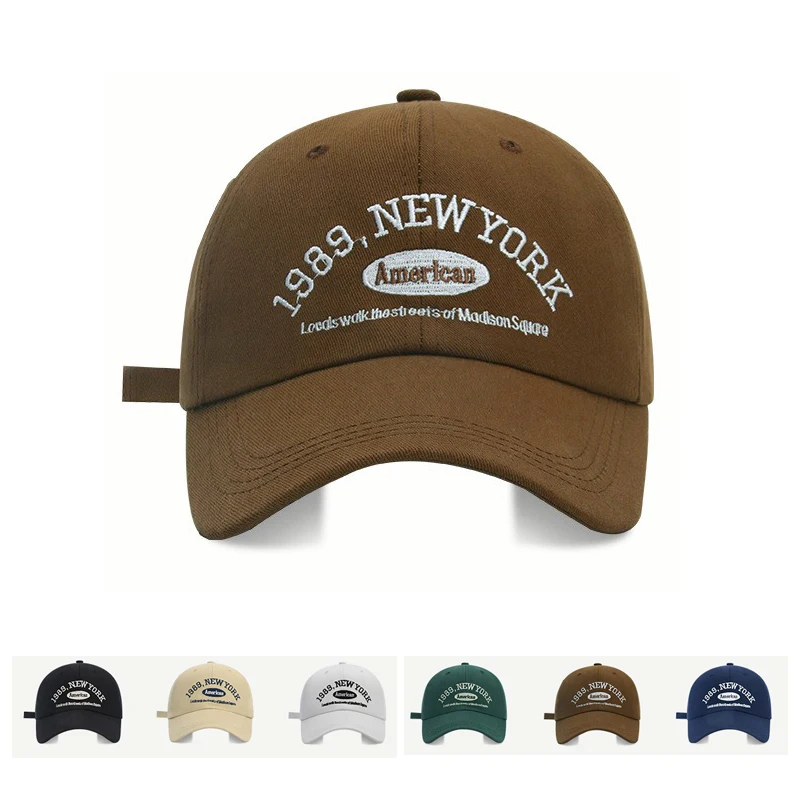 

Embroidery Snapback 1987 NEW YORK Retro Baseball Caps Spring Summer Letter Hats Men Women Cotton Dad Bone Sports Hat Unisex