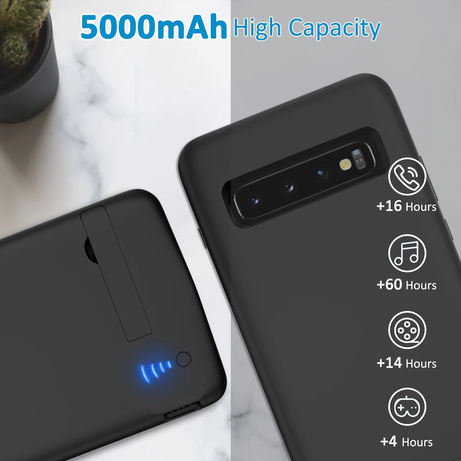 Tanie GladGoGo ładowarka Etui Do Samsung Galaxy S10 S10E S10 Plus Przenośne Etui Do ładowania Telefony Komórkowe Powerbank ładowarka Pokrywa