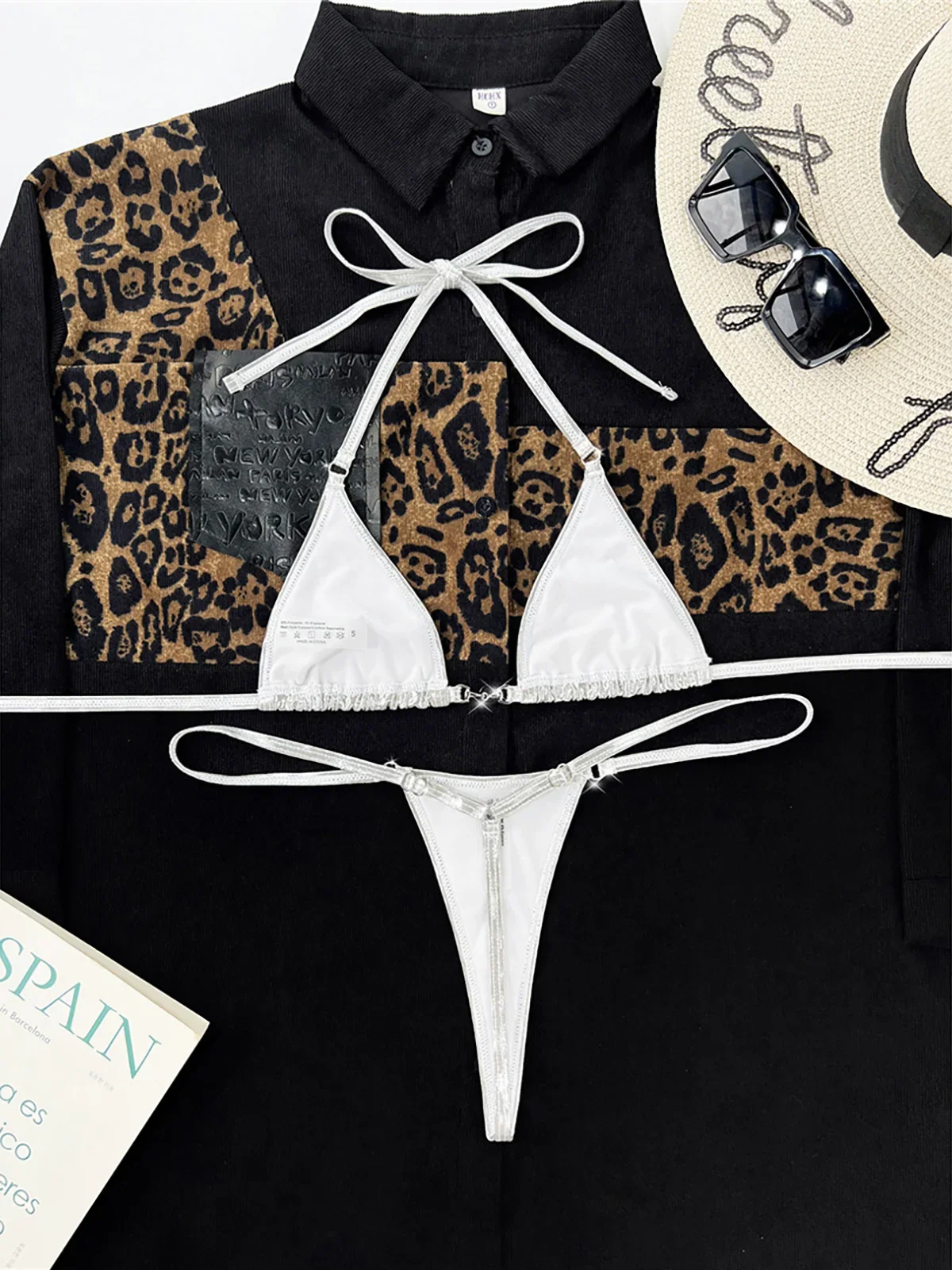 2024 мини микро бикини из искусственной кожи женские купальники женский купальник