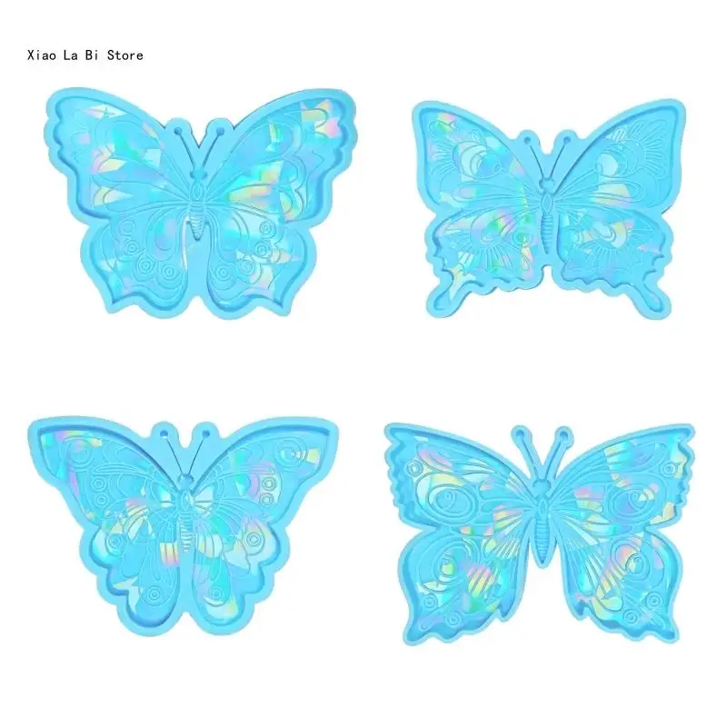 

XXFD Glossy Dropping Silicone Butterfly-shape Molds Light Pendant Mold DIY Ornaments Jewelry Epoxy Crafting Mold