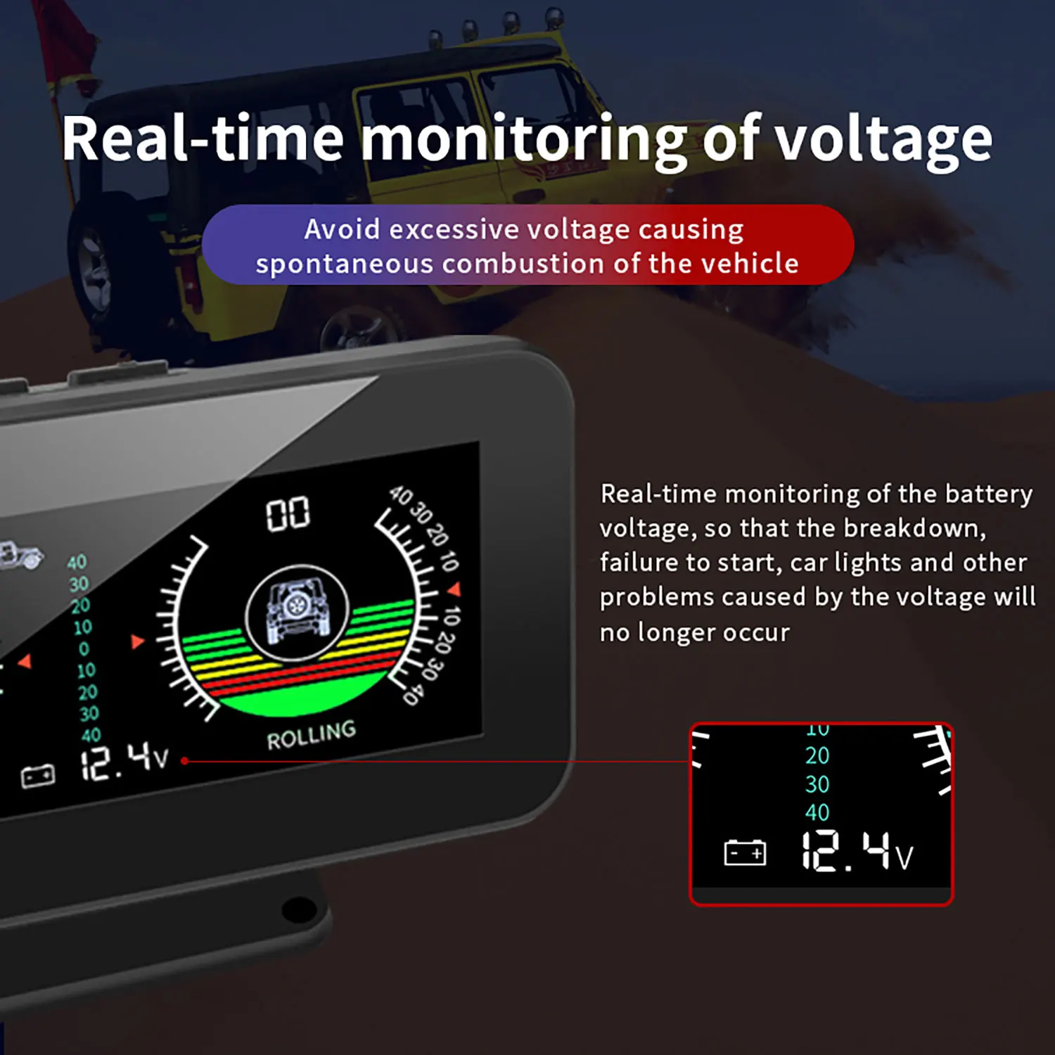Умный Цифровой Наклонный угломер для Toyota Fortuner 2016 + Auto HUD Off Road GPS
