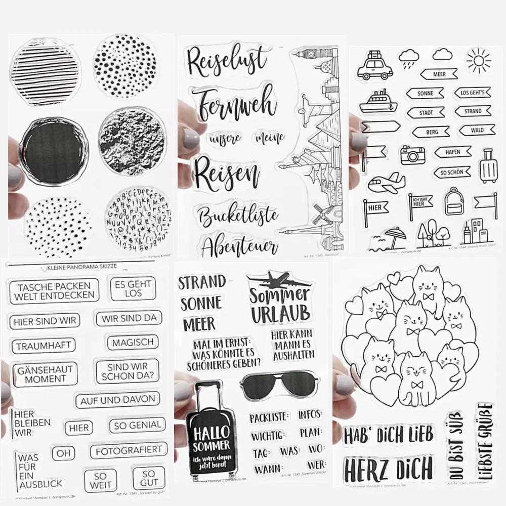 

German Clear Stamps Scrapbook Paper Craft Clear Stamp Scrapbooking A0558