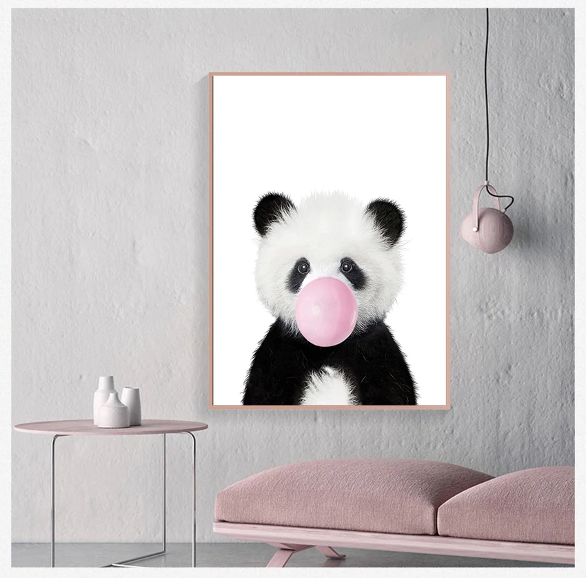 Настенное искусство картина Декор милый розовый воздушный шар подарок на