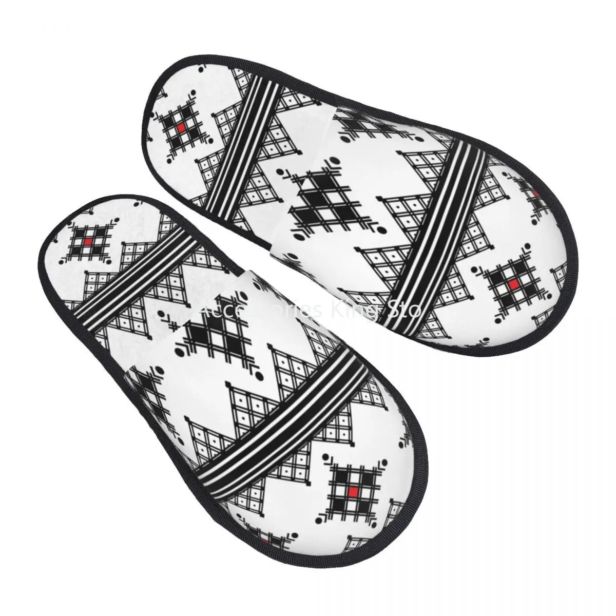 

Amazigh Tribal Pattern House Slippers Women Comfy Memory Foam Z Imazighen Slip On Bedroom Slipper Shoes