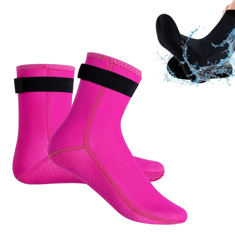3MM Neoprene Diving Socks Boots Swim Water Shoes Anti-slip Beach Booties Snorkeling Diving Surfing Boots For Men Women XA281Q