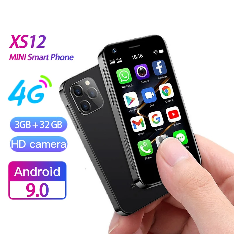 Soyes XS12 4G Compact Smartphone Dual Sim Slot Ultra Thin Card With WIFI Bluetooth FM Hotspot Backup Pocket MINI Mobile Phone