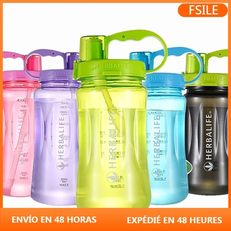 

1000ml /2000ml 6 Color Herbalife Nutrition 24hour Drinkware Protein Shaker Camping Hiking Straw Sports Water Bottle Space Bottle