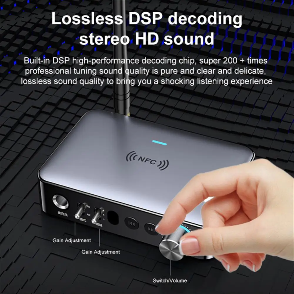 

Lossless Stereo Dsp Decoding Transmitter Car Kit 5.1 Usb Dongle 2 In 1 Barrier-free About 30 Meters Receiver Aux Rca