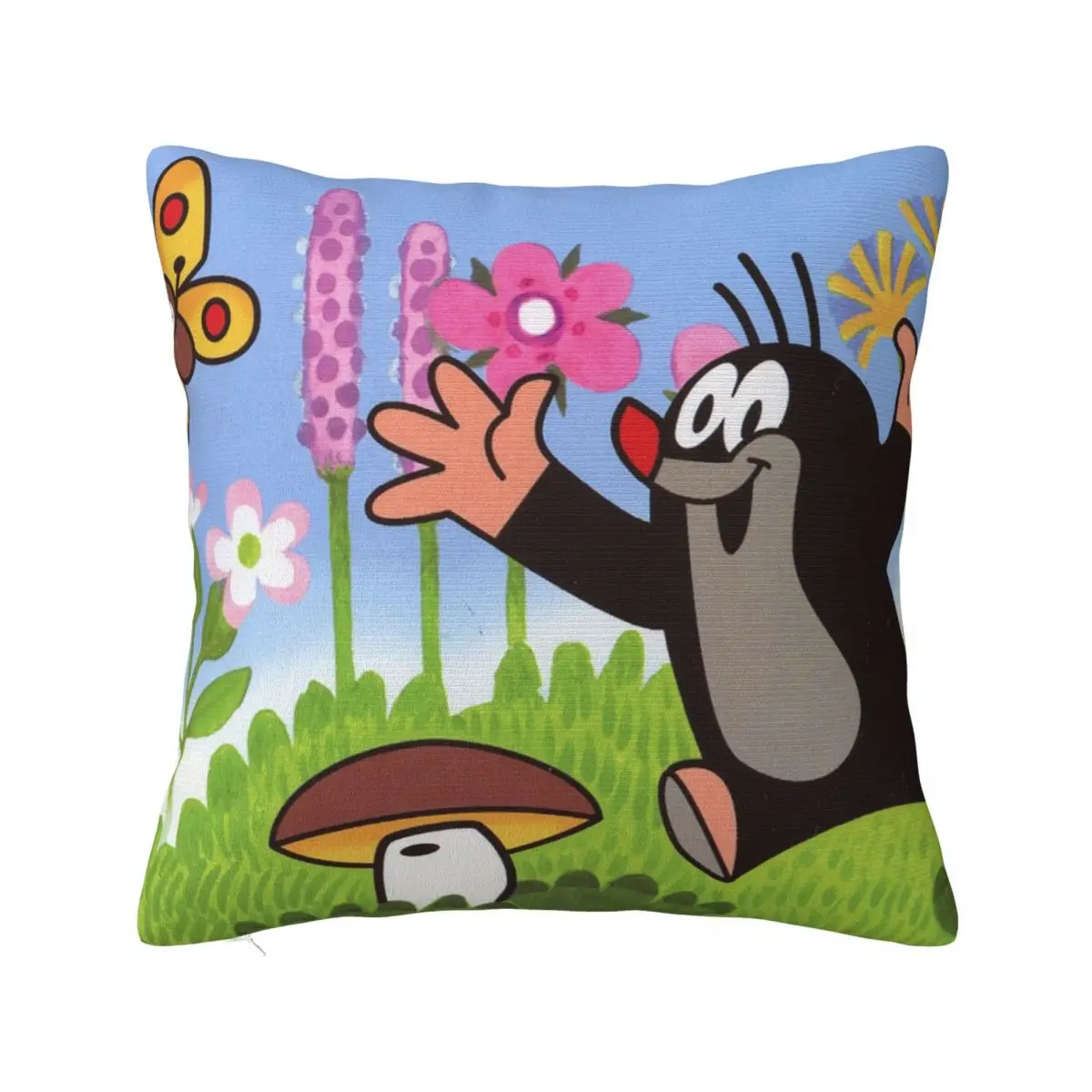 

Cute Happy Mole Krtek Pillowcase Soft Polyester Cushion Cover Decoration Zdenik Miler anime Throw Pillow Case Cover Bed 40*40cm