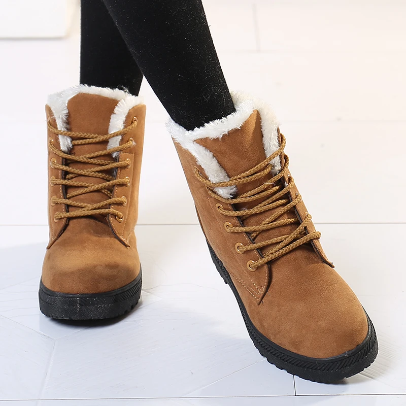 2023 NEW Women Boots Winter Ankle Boots for Women Winter Shoes Female Snow Boots Botas Mujer Warm Plush Shoes Woman Plus Size 44