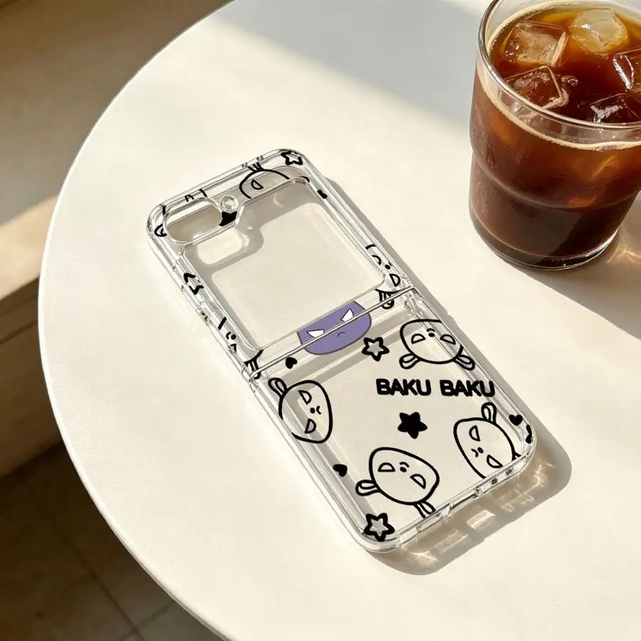 Фото Чехол для Samsung Galaxy Z Fold 7 6 5 4 3 Z Flip 7 6 5 4 3 Sanrio Kuromi №1