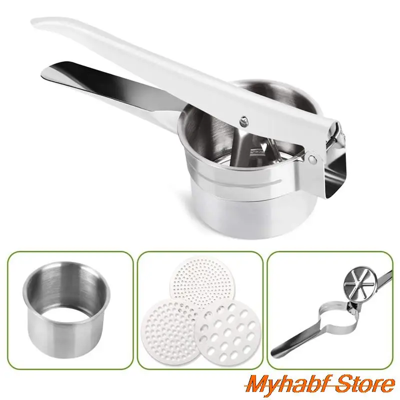 

Кухонные приспособления для приготовления картофельной пищи, пресс из нержавеющей стали, пресс для приготовления грязи, пюре, овощей, фрукт...