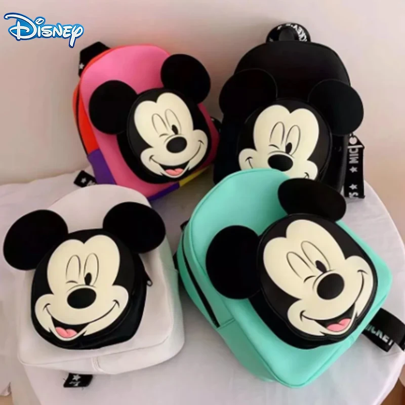 

Disney Mickey Minnie Mouse Children's Backpack Fashion Cartoon Baby Boy Girl School Kindergarten Primary Schoolbag For Child