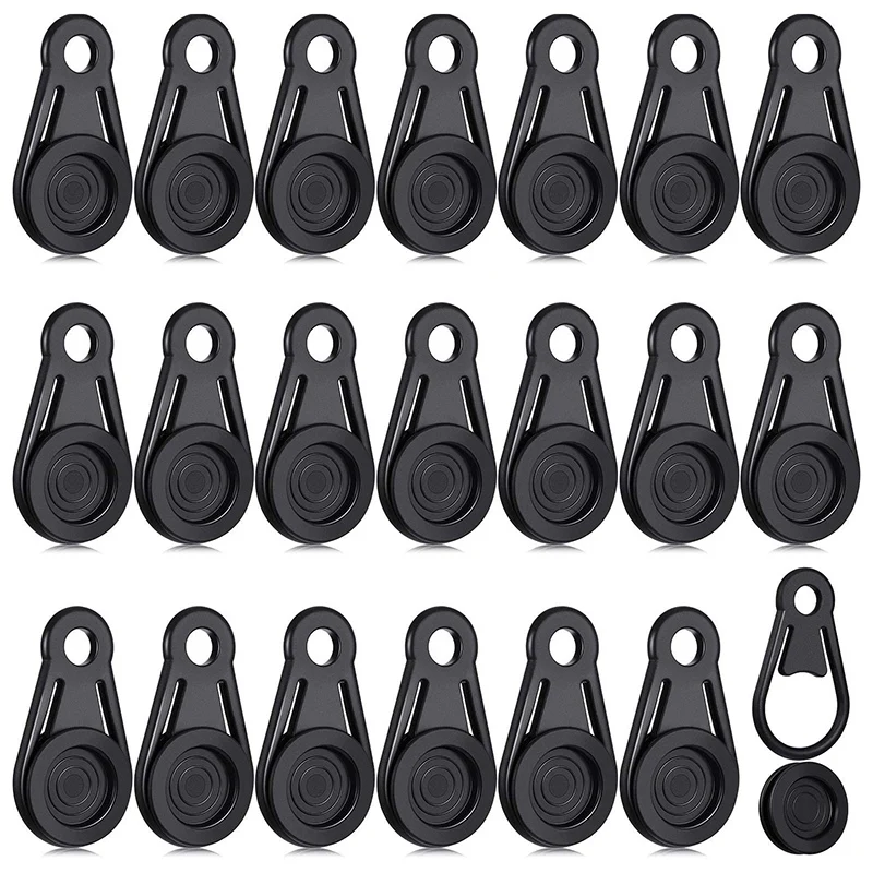 

20 Pieces Tarp Grabbers Tarp Clips Movable Snaps Clip Without Damaging A Hole, For Outdoor Camping, Tent, Awning