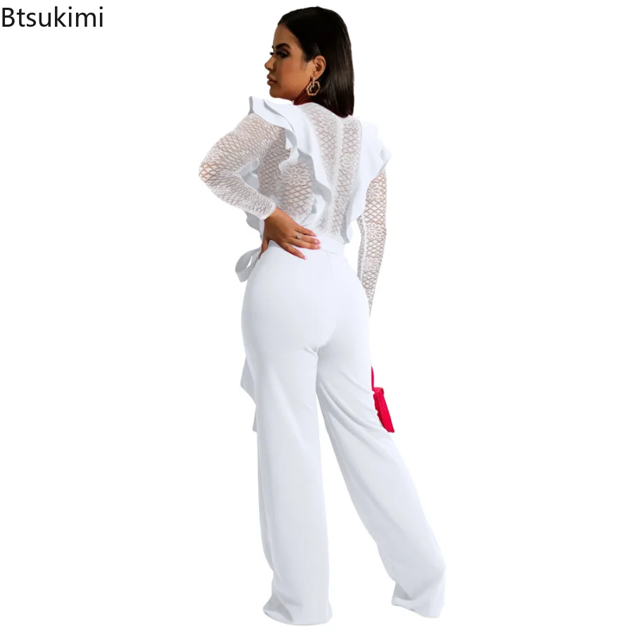 Женский комбинезон New2023 из кружева с длинными рукавами, черный, готический стиль Y2K, сексуальный, с высоким воротником, красный, облегающий, для спорта, на лето, для клуба, топ с открытым телом.