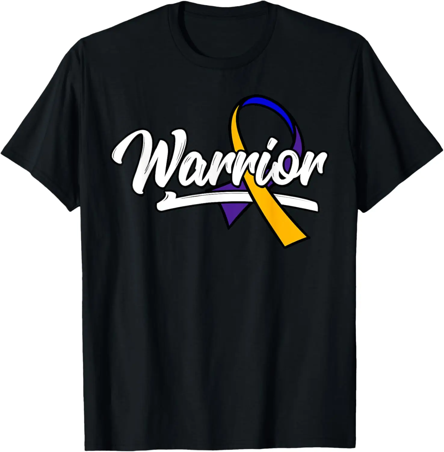Футболка Warrior Bladder Cancer Purple Blue Yellow Dysuria Urologist