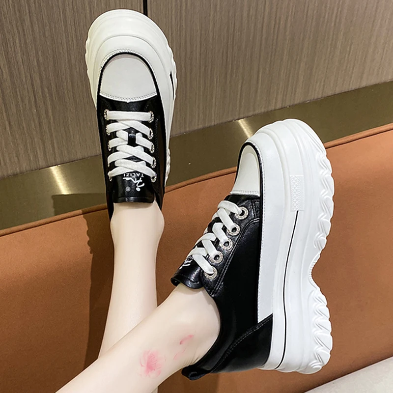 

Summer Casual Women Walking Sport Sneakers 2022 Autumn New Lace Up Platform High Heels Running Shoes Brand Women Fashion Sandals