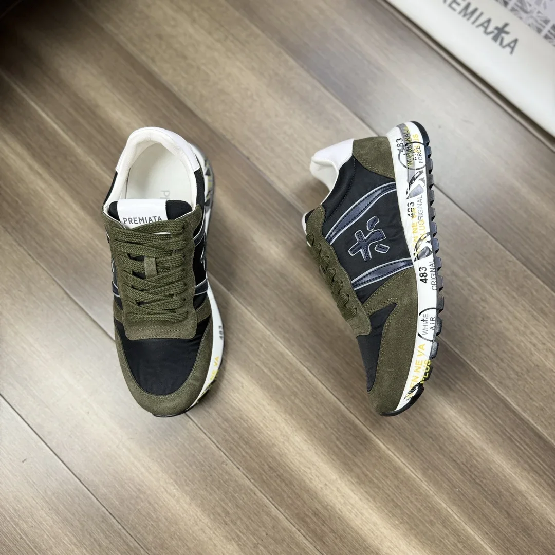 PREMIATA мужские нишевые замшевые сетчатые дышащие легкие кроссовки в стиле ретро