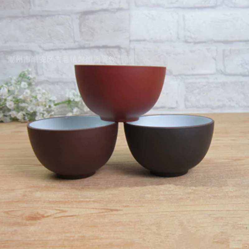 Акция! 6 шт. чайный набор из фиолетовой глины 120 мл |