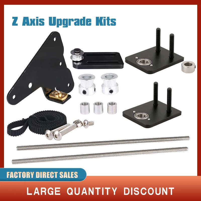 

3D Printer Parts Upgrade Kits Creality Ender 3/CR10 Dual Z Axis T8 Lead Screw Kits Bracket Aluminum Profile WIth Belt Pulley